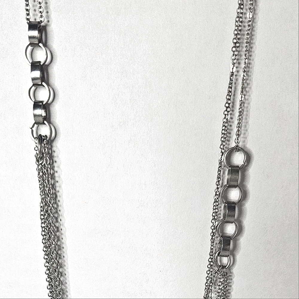 [Express] Asymmetrical Off Center Multi Layer Sil… - image 8